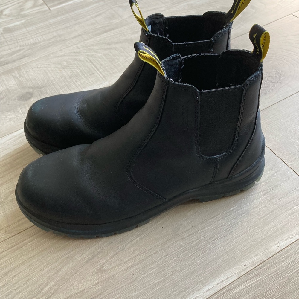 Terra Black Leather Men's Steel Toe Boots